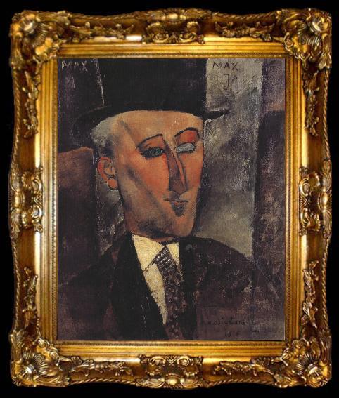 framed  Amedeo Modigliani Portrait of Max Jacob (mk39), ta009-2